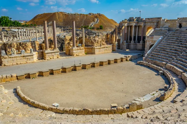 Romersk theatre på Beit Shean i Israel — Stockfoto