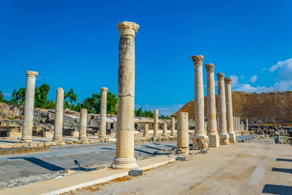 Beit Shean ρωμαϊκά ερείπια στο Ισραήλ — Φωτογραφία Αρχείου