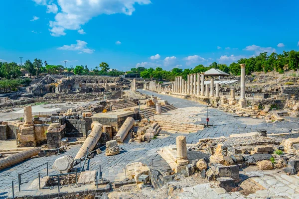 Beit Shean ruínas romanas em Israel — Fotografia de Stock