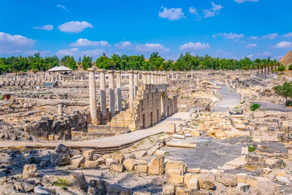Бейт-Шеан римських руїн у Ізраїлі — стокове фото