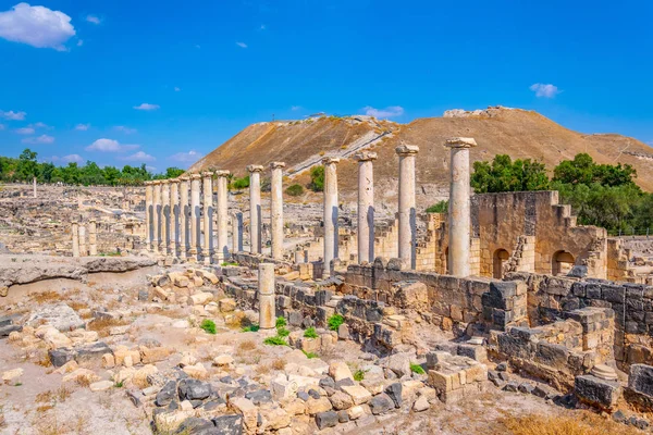 Beit Shean rzymskie ruiny w Izraelu — Zdjęcie stockowe