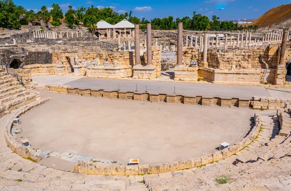 Romersk theatre på Beit Shean i Israel — Stockfoto