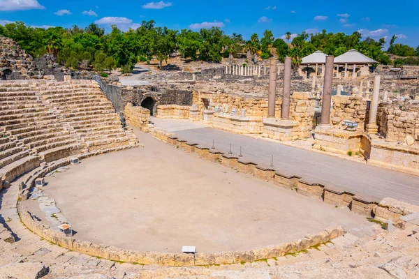 Romersk theatre på Beit Shean i Israel — Stockfoto