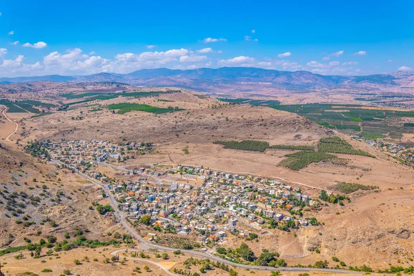 イスラエルのマウント ヤフォからハマム村の空撮 — ストック写真