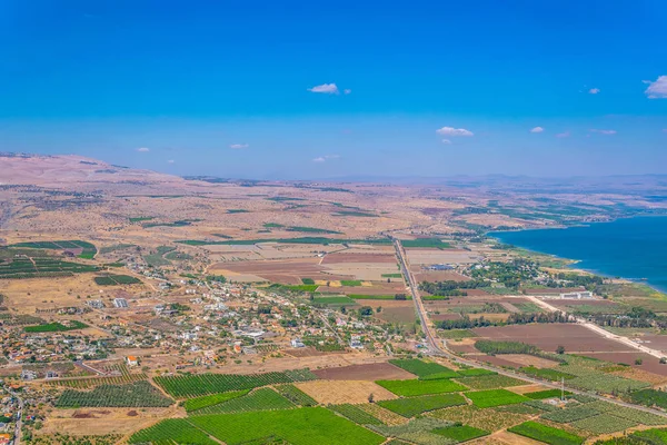 Mare di Galilea visto dal monte Arbel in Israele — Foto Stock