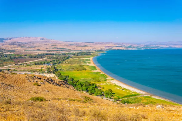 Mar da Galiléia visto do monte Arbel em Israel — Fotografia de Stock