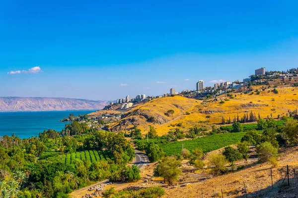 Вид с горы Арбель в Израиле с высоты птичьего полета — стоковое фото