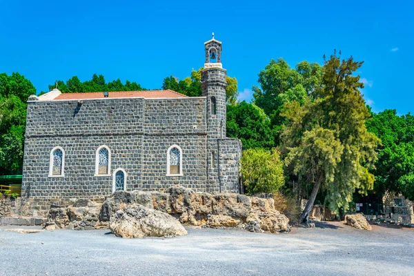 Kyrkan av saint peter i Tabgha, Israel — Stockfoto
