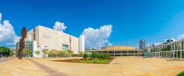 Tel Aviv, İsrail, 10 Eylül 2018: Charles Bronfman oditoryum içinde Merkezi, Tel Aviv, İsrail