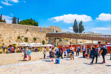 Kudüs, İsrail, Eylül 6, 2018:A ahşap köprü önde gelen 