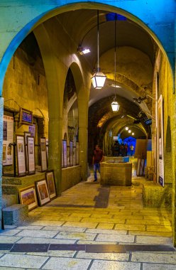 Kudüs, İsrail, 6 Eylül 2018: İnsanlar arasında gezinme