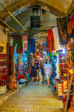 Kudüs, İsrail, 6 Eylül 2018: İnsanlar arasında gezinme