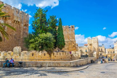 Kudüs, İsrail, 7 Eylül 2018: Tower of David Jerusale