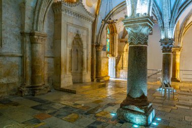 Kudüs, İsrail, 7 Eylül 2018: Son akşam yemeği odanın