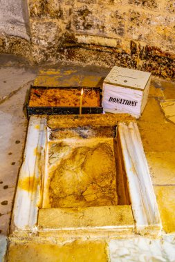 Kudüs, İsrail, 8 Eylül 2018: İsa'nın ayak izi 