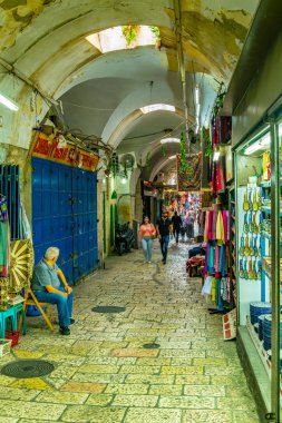 Kudüs, İsrail, 8 Eylül 2018: İnsanlar arasında gezinme