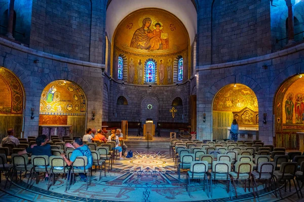 JERUSALEM, ISRAEL, SETEMBRO 7, 2018: Interior do mon franciscano — Fotografia de Stock