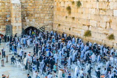 Kudüs, İsrail, 9 Eylül 2018: İnsanlar, dua ediyorlar 