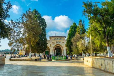 Kudüs, İsrail, 9 Eylül 2018: Mescid i Aksa Jerusale içinde