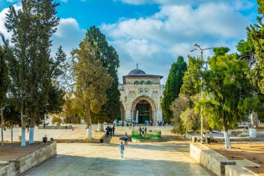 Kudüs, İsrail, 9 Eylül 2018: Mescid i Aksa Jerusale içinde