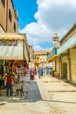 Kudüs, İsrail, 9 Eylül 2018: İnsanlar arasında gezinme