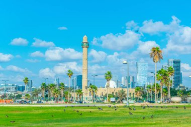 Tel Aviv, İsrail, 9 Eylül 2018: Hasan Bek Camii tel av içinde