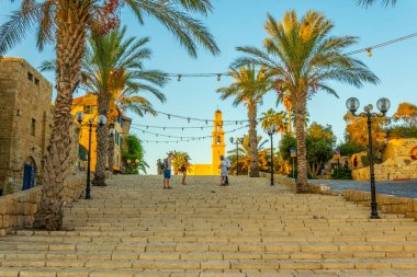 Tel Aviv, İsrail, 9 Eylül 2018: merdiven için Sa