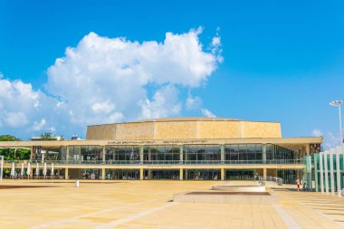 Tel Aviv, İsrail, 10 Eylül 2018: Charles Bronfman konferans salonu