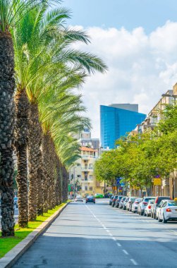 Tel Aviv, İsrail, 10 Eylül 2018: Schlomo ibn Gabirol sokak