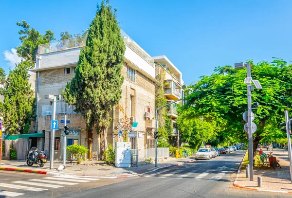 TEL AVIV, ISRAEL, SETEMBRO 10, 2018: Vista do boul rotschild — Fotografia de Stock