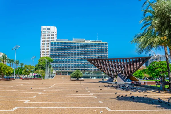 Tel Aviv, İsrail, 10 Eylül 2018: Görünüm Rabin Meydanı'Te