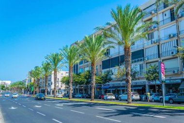 Tel Aviv, İsrail, 10 Eylül 2018: Schlomo ibn Gabirol sokak