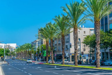 Tel Aviv, İsrail, 10 Eylül 2018: Schlomo ibn Gabirol sokak