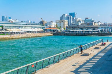 Tel Aviv, İsrail, 10 Eylül 2018: Te eski bağlantı noktası görünümünü
