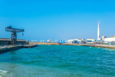 Tel Aviv, İsrail, 10 Eylül 2018: Te eski bağlantı noktası görünümünü