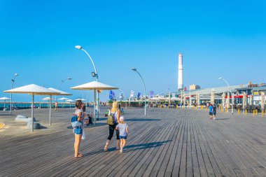 Tel Aviv, İsrail, 10 Eylül 2018: Te eski bağlantı noktası görünümünü