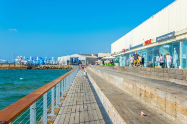 Tel Aviv, İsrail, 10 Eylül 2018: Te eski bağlantı noktası görünümünü