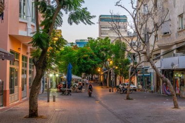 Tel Aviv, İsrail, 10 Eylül 2018: Carmel Sunset görünümü işaretle