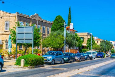 Haifa, İsrail, 11 Eylül 2018: Geleneksel evleri Ger