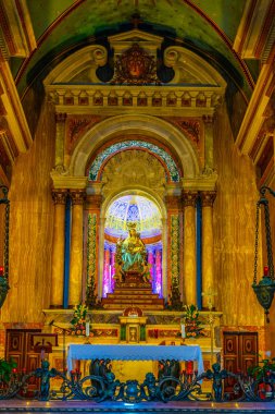 Haifa, İsrail, 11 Eylül 2018: İç stella maris mona