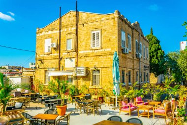 Haifa, İsrail, 11 Eylül 2018: Geleneksel evleri Ger