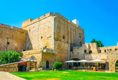 Acre, İsrail, 12 Eylül 2018: Ak Knights salonda görünümünü