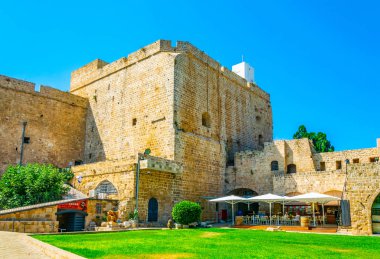 ACRE, ISRAEL, SEPTEMBER 12, 2018: View of the Knights hall in Ak clipart