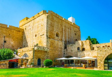 Acre, İsrail, 12 Eylül 2018: Ak Knights salonda görünümünü