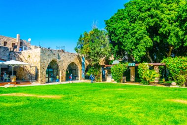 Acre, İsrail, 12 Eylül 2018: Ak Knights salonda görünümünü