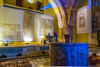 Acre, İsrail, 12 Eylül 2018: Hamam al Paşa iç içinde