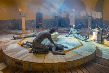 Acre, İsrail, 12 Eylül 2018: Hamam al Paşa iç içinde