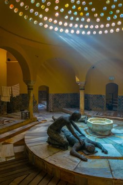 Acre, İsrail, 12 Eylül 2018: Hamam al Paşa iç içinde