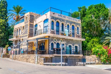 Tiberias, İsrail, 14 Eylül 2018: Alışveriş sokağa cen