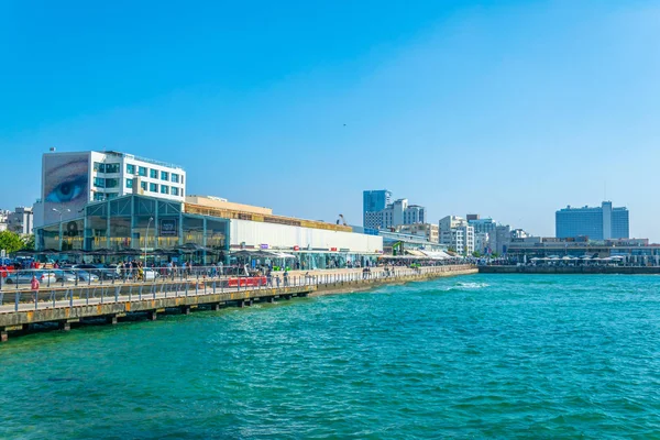 Tel Aviv, Izrael, 10 září 2018: Pohled na starý přístav Te — Stock fotografie